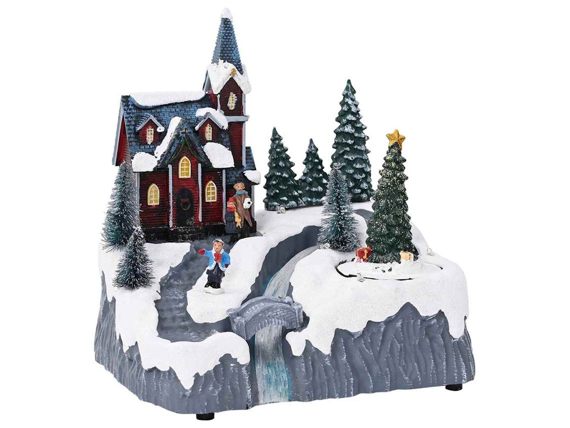 Conjunto 1 Decoração De Vila De Natal Vidaxl Multicolorido Plástico (20,5 X 17 X 21 Cm)