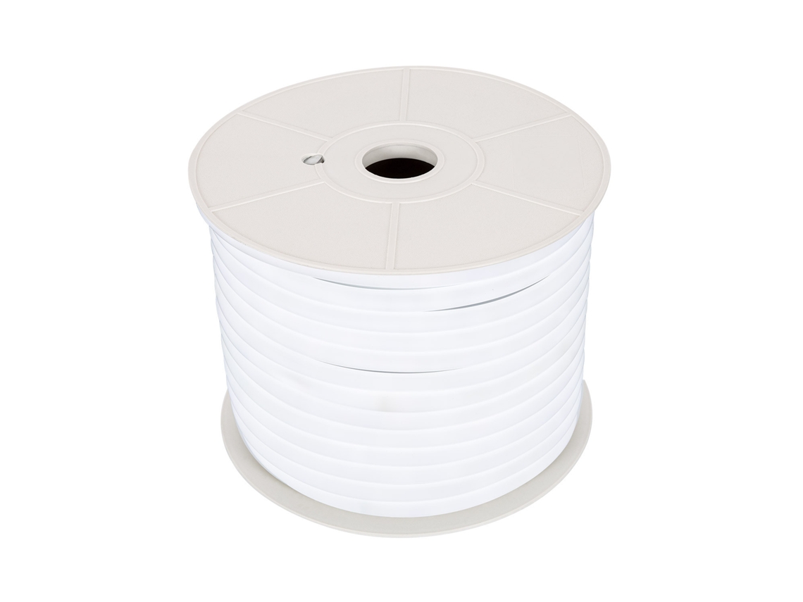 Fita Led Neon Regulável 220 V, Bobina De 50 M, Branco Frio, Semicircular 180°, 7,5 W/m, Corte A Cada 100 Cm, Ip67 6000k Branco Frio