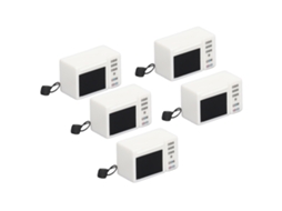 Primerox 5pcs Micro ondas Simulado Miniatura 1:12 para Casinha de Bonecas Acessórios de Cozinha