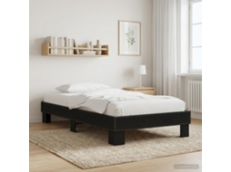 Vidaxl Estrutura Da Cama Carvalho Preto 80 X 200 Cm
