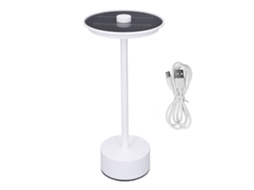 Rebe-lâmpada De Mesa Solar Led Sem Fio 3 Fontes De Luz Controle Táctil Regulável Ip44 Recarregável Usb Para Camping Exterior E Mesa De Cabeceira
