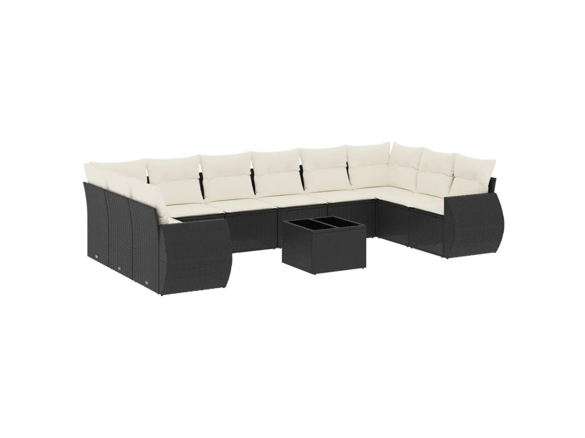 Garden Sofa Set, Garden Sofa Sets Vidaxl Preto Rattan / Vime (n/a)