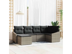 Vidaxl Conjunto De Jantar Para Jardim 6 Unid. Cinzeto
