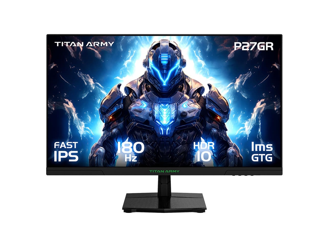 Monitor de Jogos TITAN ARMY P27Gr 27-Inch Ecrã Ips Rápido 2560X1440 16:9 180Hz Taxa de Atualização 1Ms Gtg 99% Srgb Hdr10