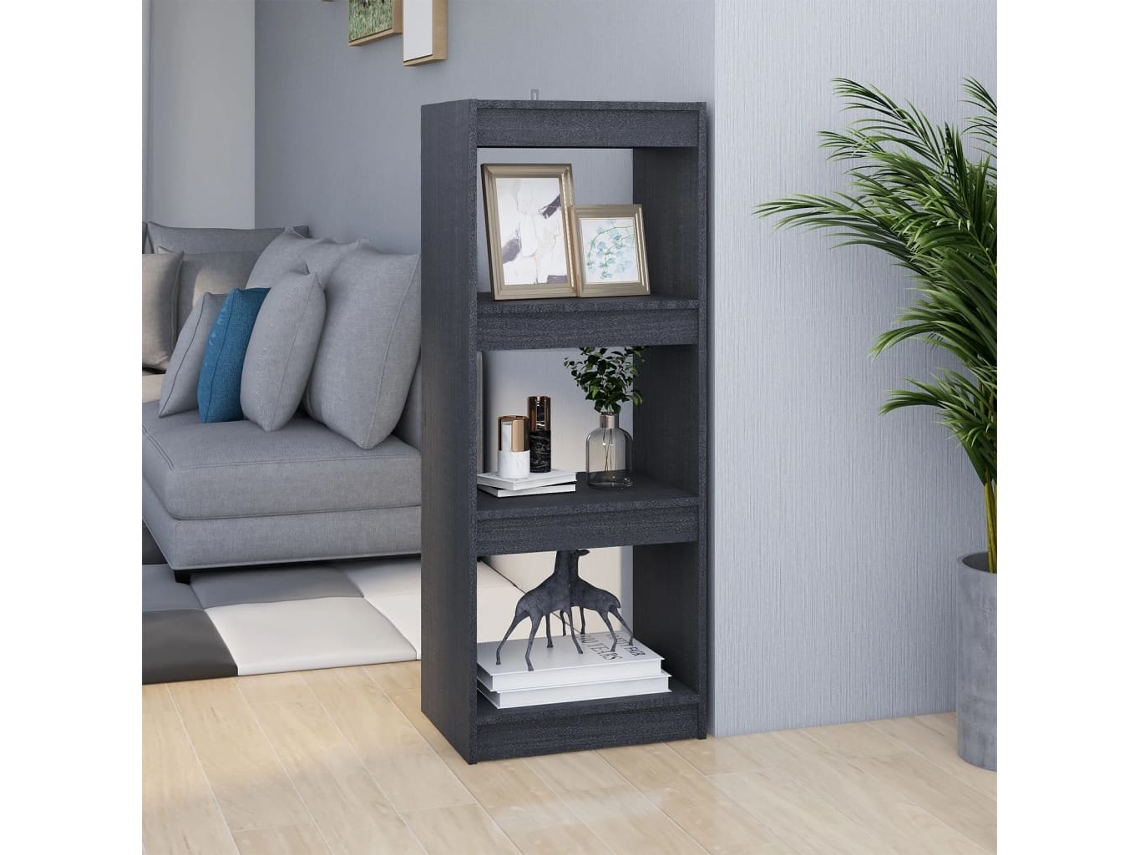 Vidaxl Estante/divisória 40x30x103,5 Cm Pinho Maciço Cinzento