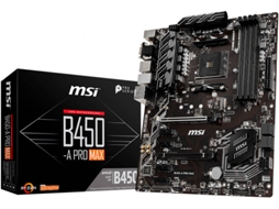 Motherboard MSI B450-A PRO MAX (Socket AM4 - AMD B450 - ATX)