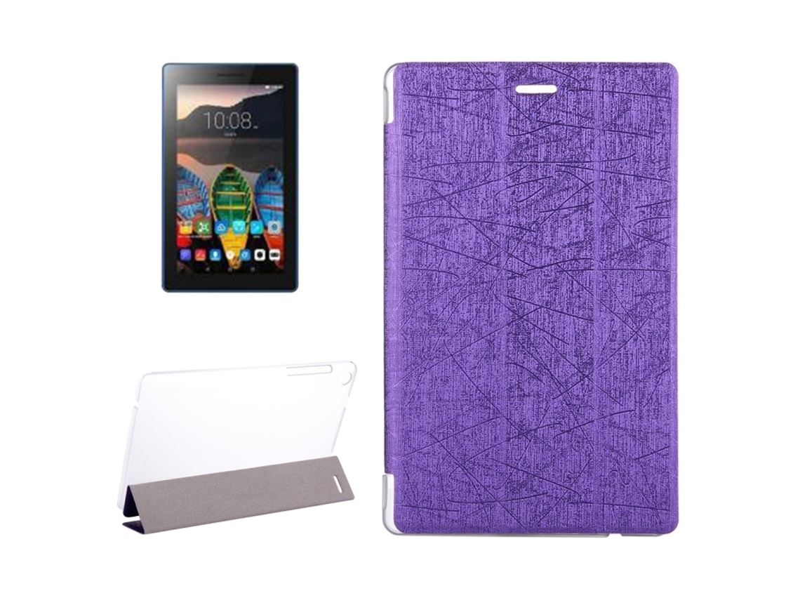 Capa‑flip Horizontal De Couro Halinuia Com Textura Osso‑oráculo E Suporte Triplo Para Lenovo Tab3 7 Essential / 710f