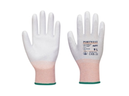 Luva De Palma Lr13 Esd Pu Proteção E Destreza / Cinza Branco / L Portwest (pacote De 12)