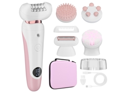 Escova de limpeza facial elétrica 5 em 1 para mulheres, escova facial úmida e seca CXC