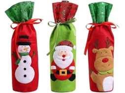Lista De Vinhos De Natal, Sacola De Presente Para Garrafa De Vinho, Sacola Com Cordão Para Tampa De Garrafa De Vinho. Hengjian