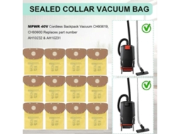 Conjunto De 12 Sacos De Aspirador Ah10232 Para Aspirador De Pó Sem Fio Hoover Mpwr 40v (modelos Ch93619 E Ch93600). Peças De Reposição._ozo