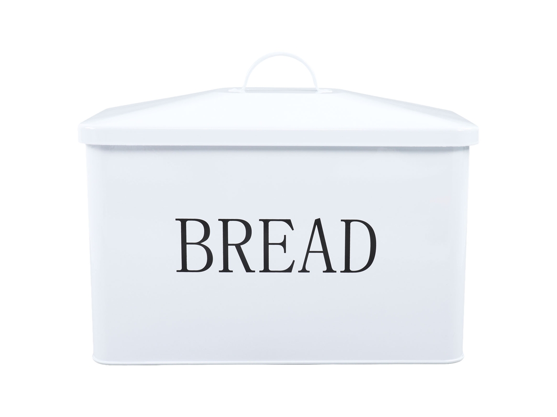 Caixa de Pão Pequena de Metal Grande Capacidade Sem Odor com Alça Portátil e Base Antideslizante