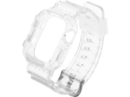 Pulseira Transparente Para Relógio Esportivo Compatível Com Apple Watch, Fecho Em Aço Inoxidável. Gokoco