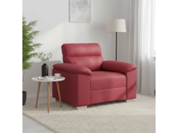 Vidaxl Poltrona 100x81x84 Cm Couro Artificial Vermelho Tinto