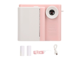 Câmera Infantil com Impressão Hd Dual Lens Rosa