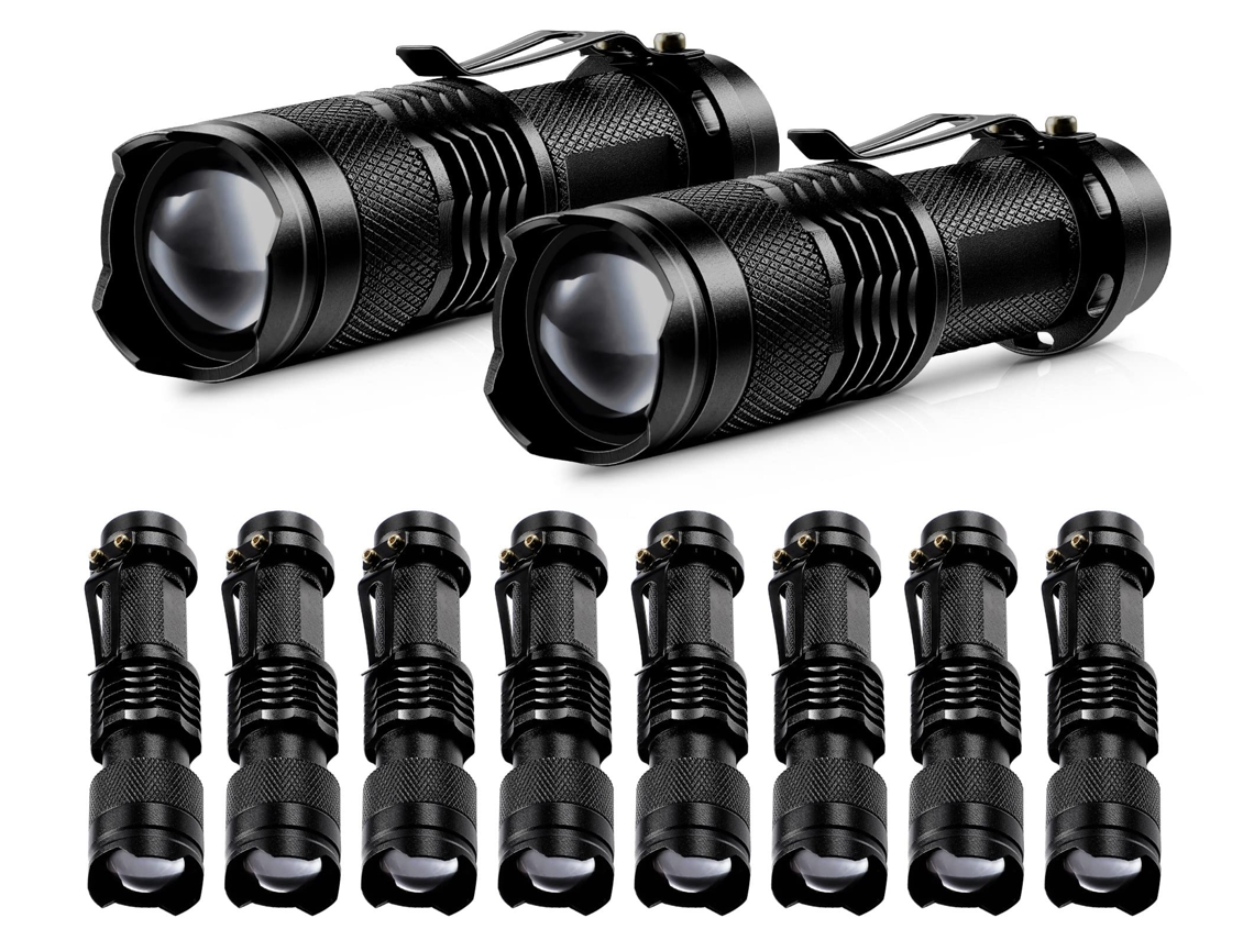 Kit Com 10 Unidades Mini Lanterna Led 3 Modos