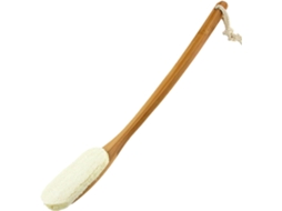 Escova De Banho Healvian Com Bucha Natural E Cabo Longo Curvo, Escova Corporal Ergonômica Para Esfoliação E Massagem