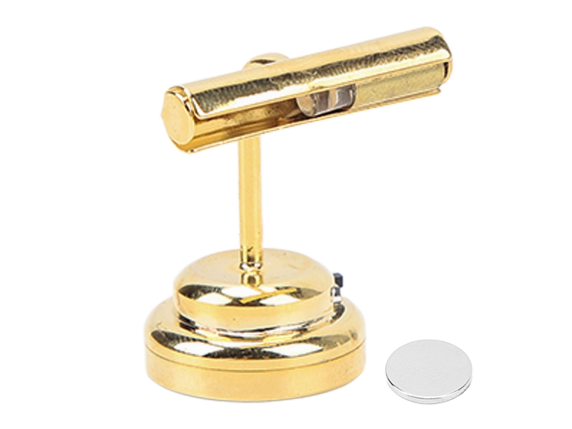 Lâmpada De Parede Miniatura Led Para Casa De Bonecas 1/12 Com Bateria Decoração Móveis Dourado