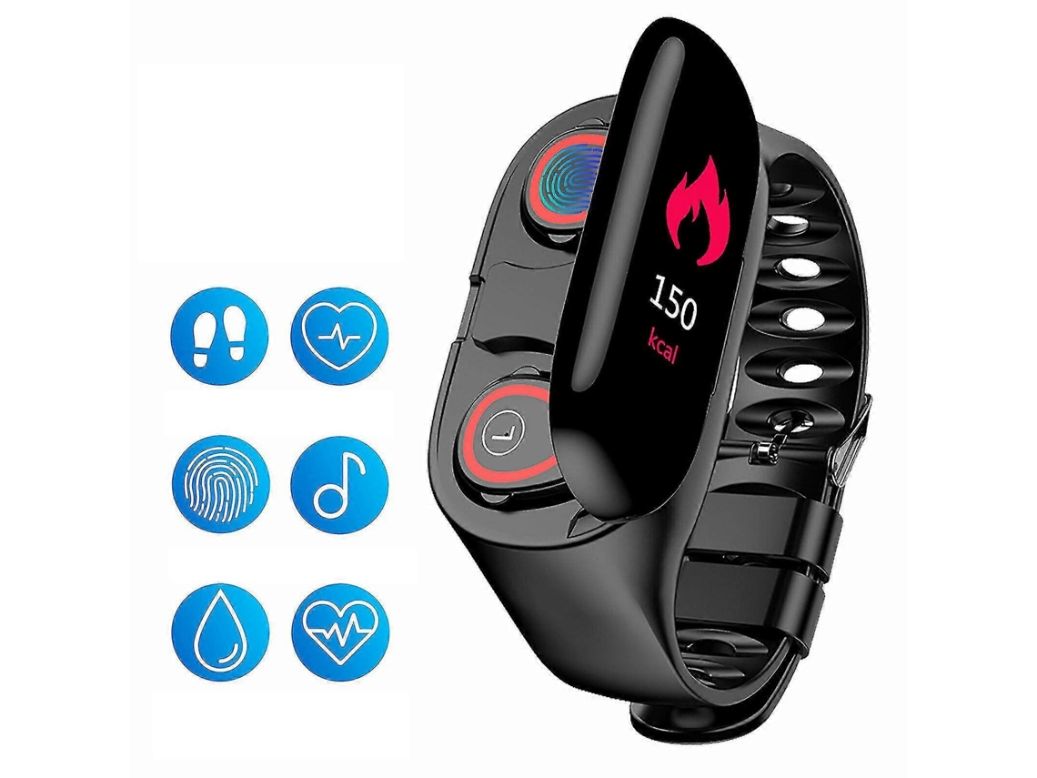 Smartwatch com fones de ouvido Bluetooth, pulseira inteligente e visor esportivo colorido. Ly Ebike