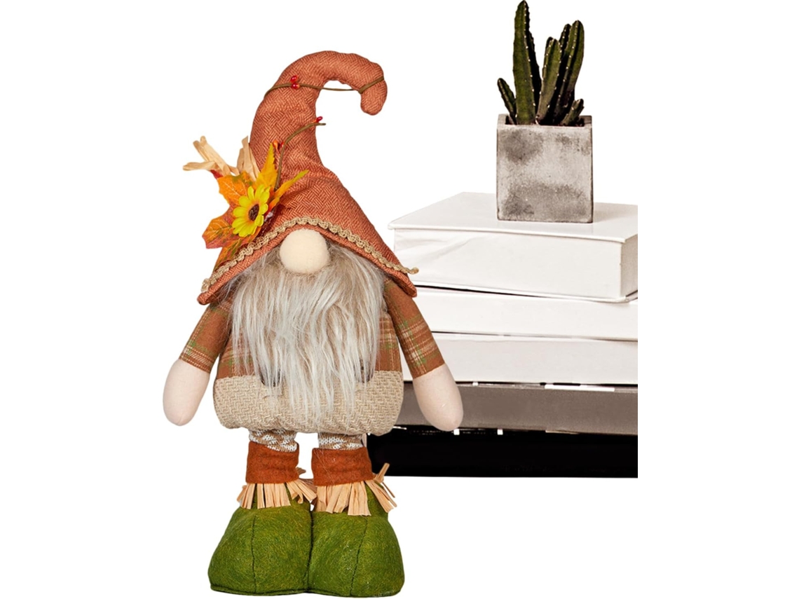 Gnomo Decorativo De Outono Com Pernas Retráteis De Mola |