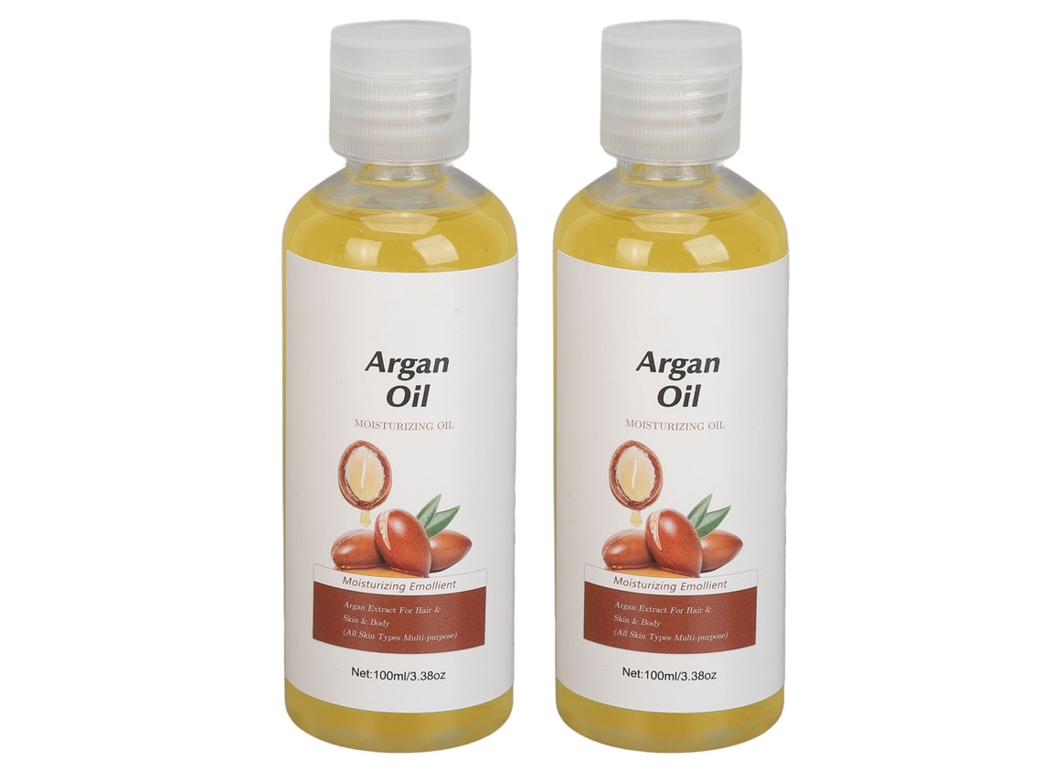 2pcs Óleo De Argan Para Cuidado Corporal, Facial, Pele E Cabelo Hidratante Anti-idade 100ml