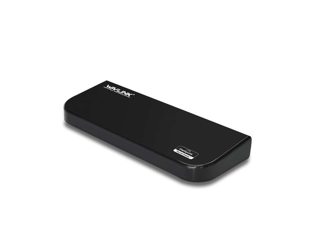 Yizhood Usb 3.0 Universal Dual Display Docking Station Hdmi/Dvi/Vga 6 Portas Externas Usb Gigabit Ethernet Hd 1080p Preto