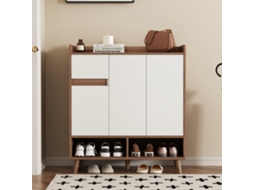 Cômoda Sapateira 90x99x35cm, Prateleiras, Pernas Madeira.-xm