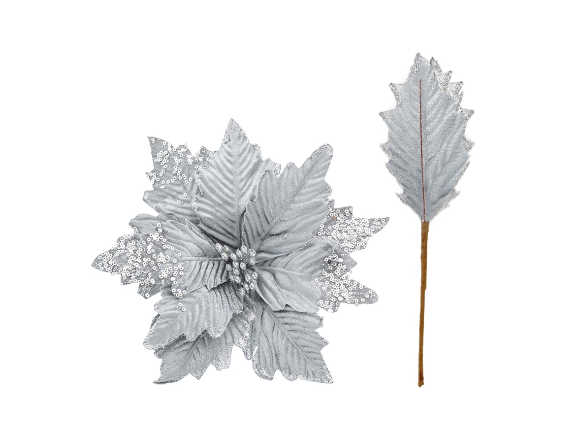 Flor Artificial de Pétalas Retráteis Prata LAXISCREED