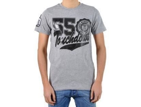 T-Shirt de Homem BE AND BE TOUCHDOWN Cinza Algodão Preto (S)