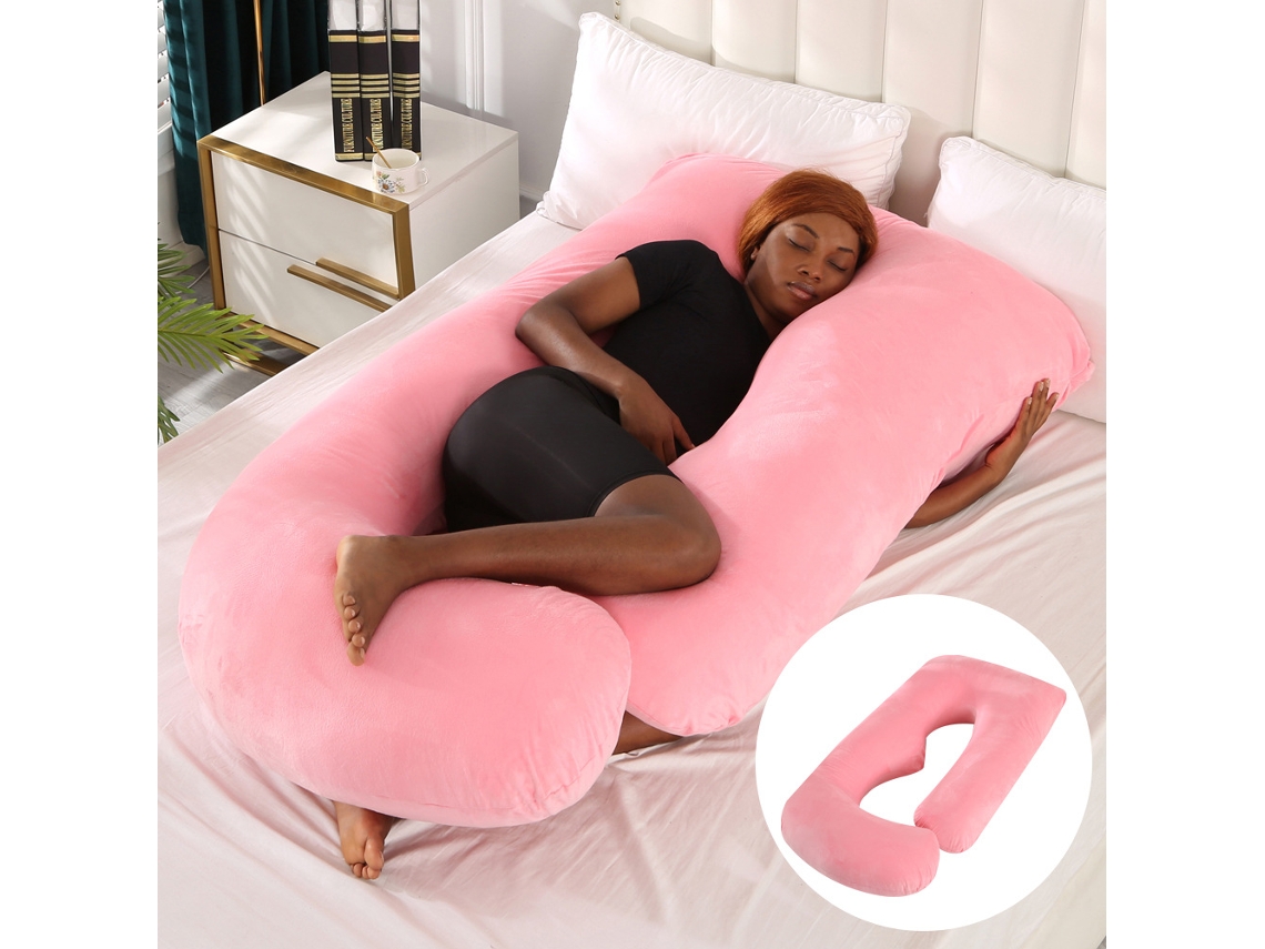Almofada para Grávidas, Almofada de Amamentação, Alivia as Dores da Gravidez, Item Essencial para Gestantes SPQMENT (65x90x175cm rosa)