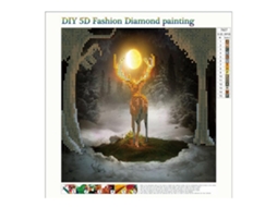 Laxiscreed Deco Diy De Diamante Alce 30x30cm Para Pintura De Diamantes Personalizada