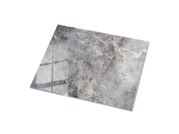 Tampo De Mesa Retangular Espelharte (80x60 Cm - Padrão De Mármore Natural - Cinza)