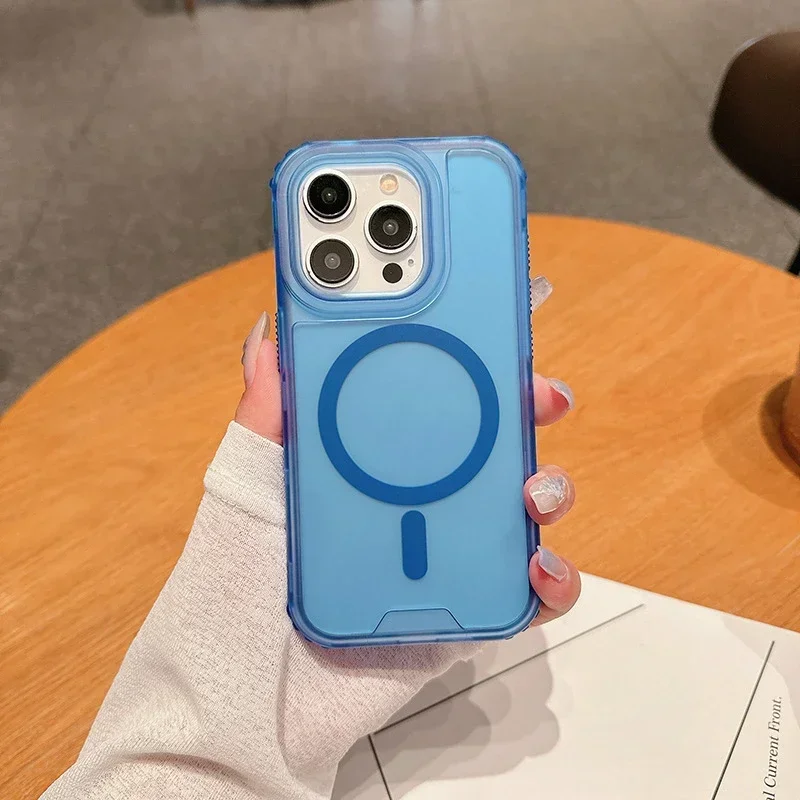 (azul, Iphone 13 Pro Max) Capa Protetora Resistente, Compatível Com Magsafe, À Prova De Choque.