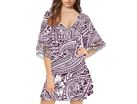 Vestido CABLECC Fyy Havaianocom Meia Poliéster Multicor (S)