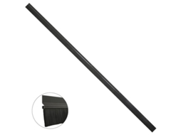 Burlete Para Puertas De Garaje Aluminio Negro Con Cepillo 2,5 M. Cepillo De Puerta, Burlete Garaje, Burlete Cepillo Cochera Wolfpack Linea Profesional