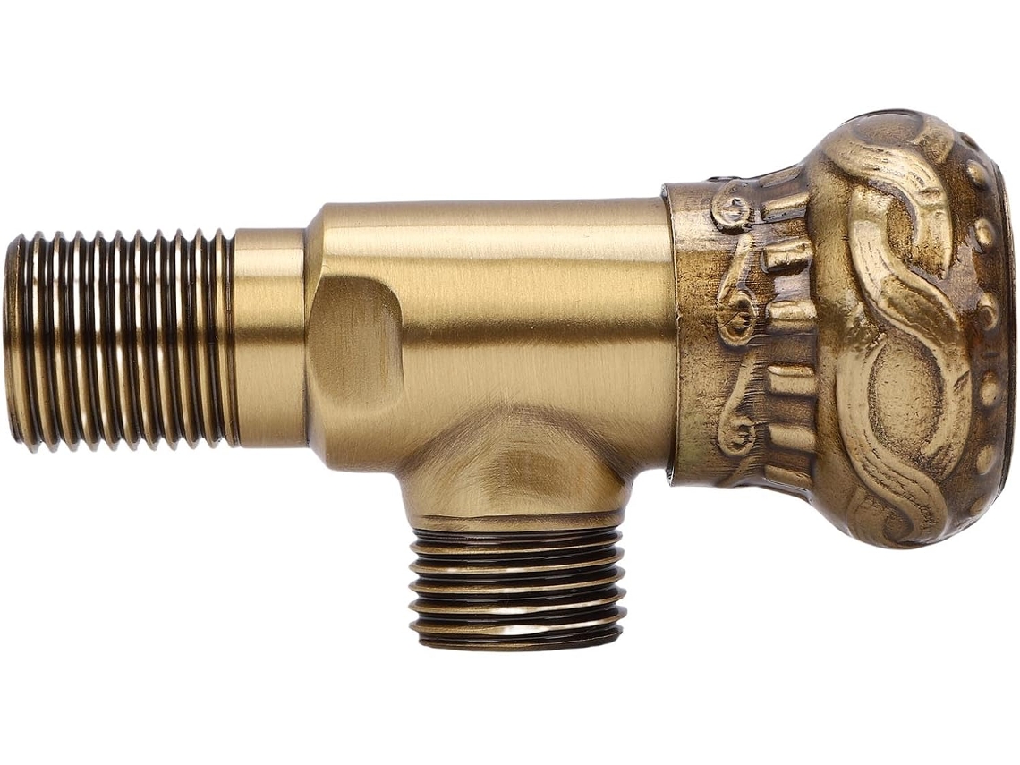Válvula angular G1/2 de cobre SFUSHOS, alta pressão, água quente e fria