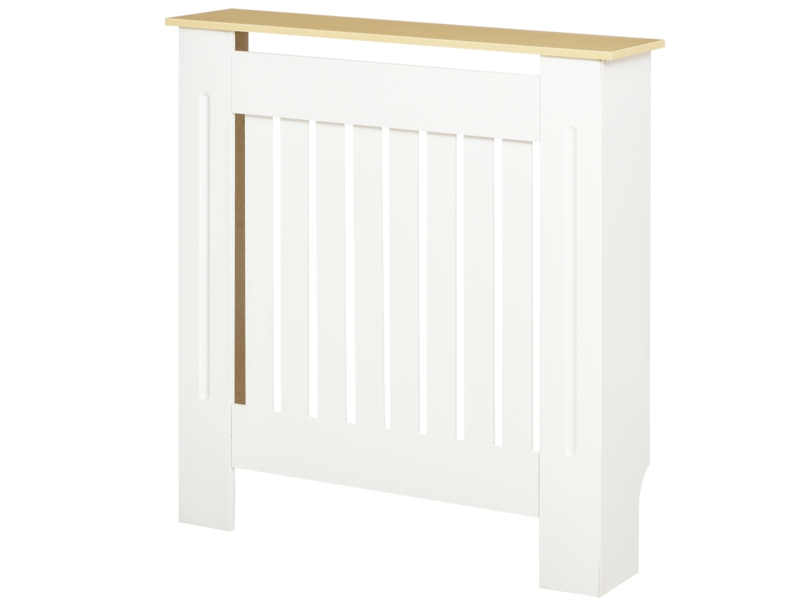 Cobertura Radiador Mdf E Melamina De Madeira Cor Branco 78x19x83 Cm Homcom