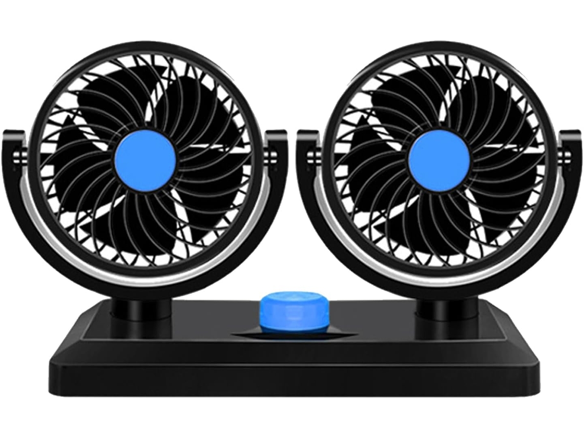 Ventilador Usb Duplo Para Carro, Rotação De 360 Graus, Ultrassilencioso, Para Painel, Autocaravana, Caminhão, Escritório
