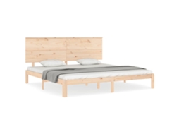 Bed Frame, Bed Frames Vidaxl Marrom Madeira De Pinho (200 X 200 Cm)