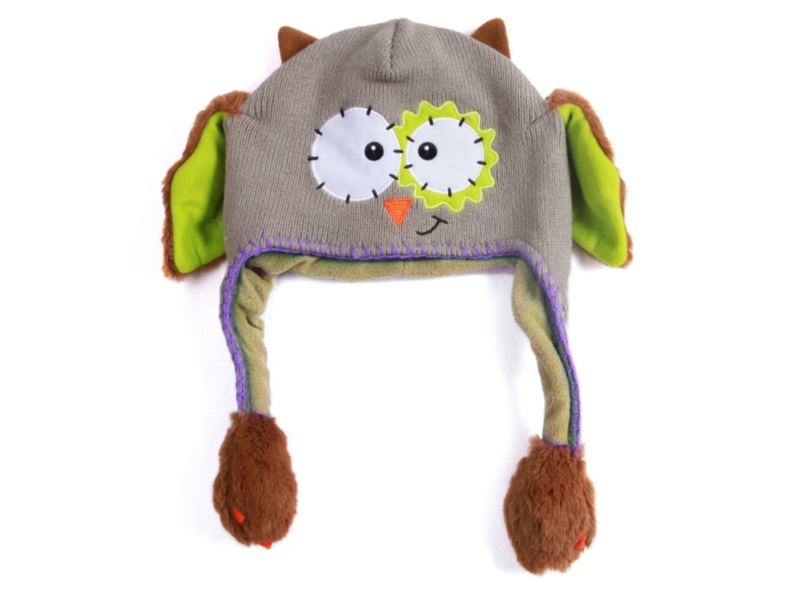 Primerox chapéu de Inverno Infantil com Orelhas Móveis Animadas Pulantes Fofo para Crianças