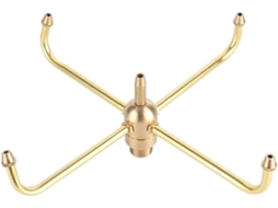 Aspersor de Jardim Giratório Latão com Rosca 3/4" e 1/2", Bico Automático para Fontes em Jardins, Pátios,