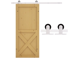 Kit Porta Deslizante BTFORUS com trilho 183cm, rodízios e ferragens