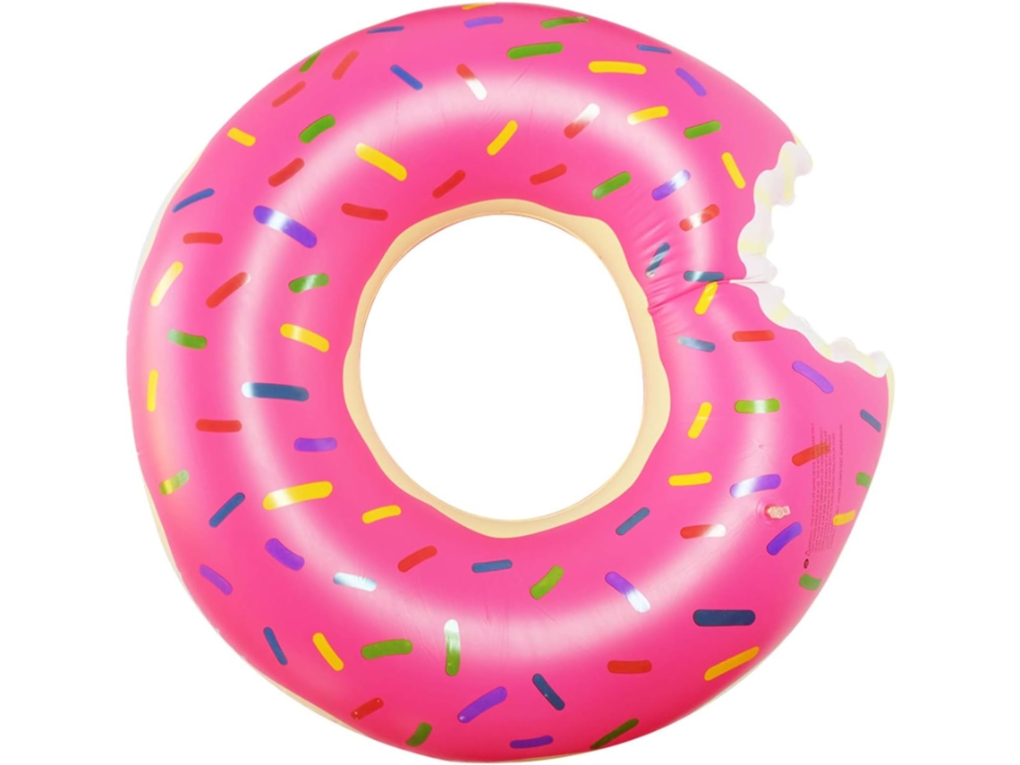 Boia Inflável Em Formato De Donut Para Adultos, Cor Morango.