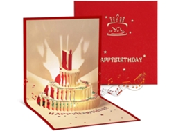 Cartão de aniversário musical, convite de aniversário, cartão-presente, menina, homem, menino, mulher, pop-up 3D com envelope, Slowmoose
