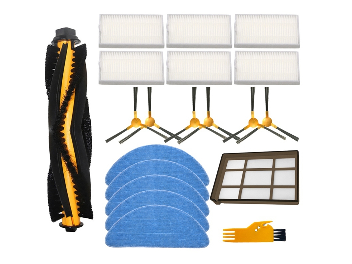 Rolo escova lateral hepa filtros esfregões conjunto para proscenic 800t 820s 820t 830t filtro robô aspirador de pó peças