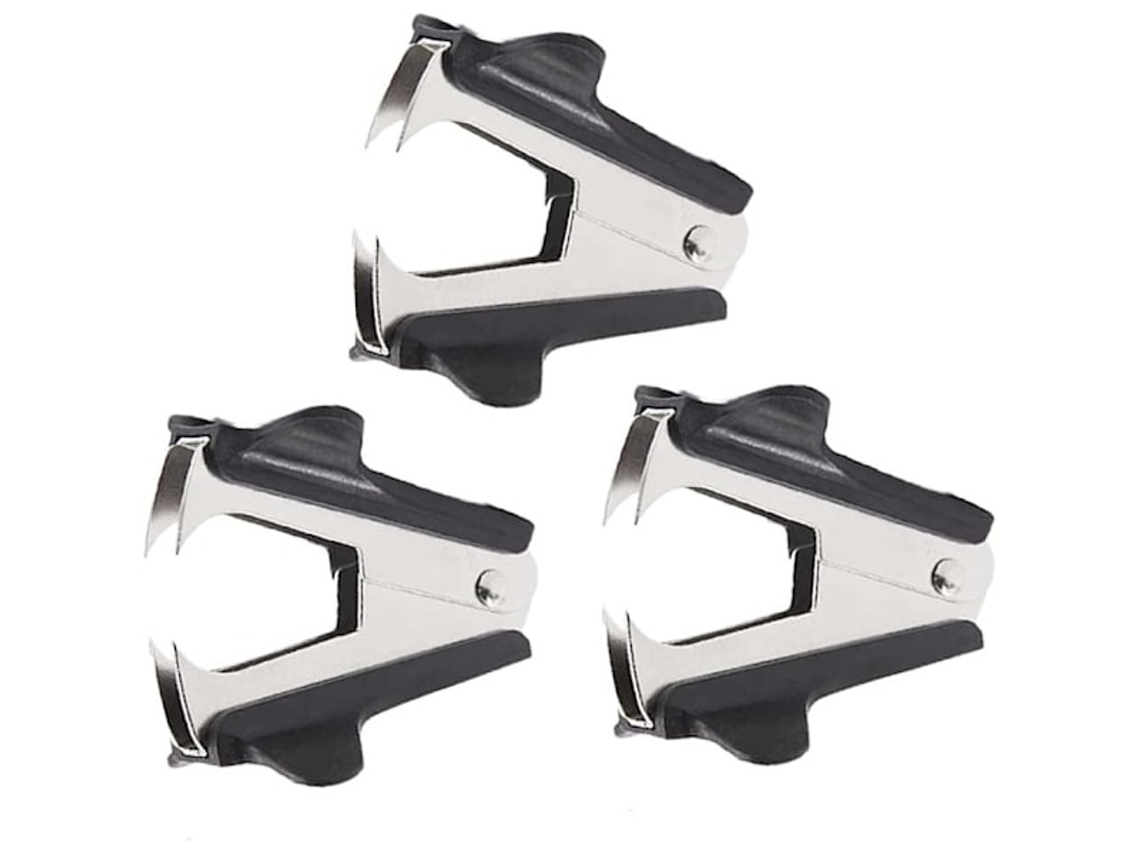 Lurelia Removedor De Agrafos, Pack De 3, Metal, Resistente, Universal