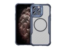 Capa Transparente Para Iphone 11 Pro Max - Textura De Fibra De Carbono - Magsafe