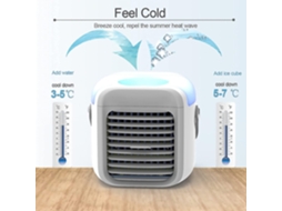 Ar Condicionado Portátil Pequeno Ventilador de Refrigeração de Água Mini Cooler Cinza