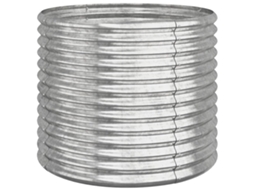 Vaso de jardim VIDAXL Prateado Aço (80 x 68 cm)