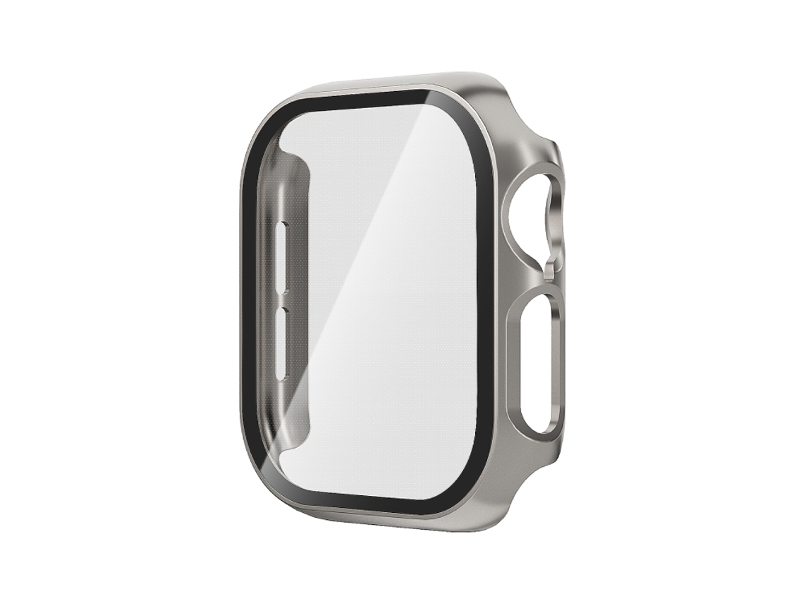 Capa para Apple Watch Series 11 42 Mm com Protetor de Tela de Vidro Temperado cinza XIAOMOYU